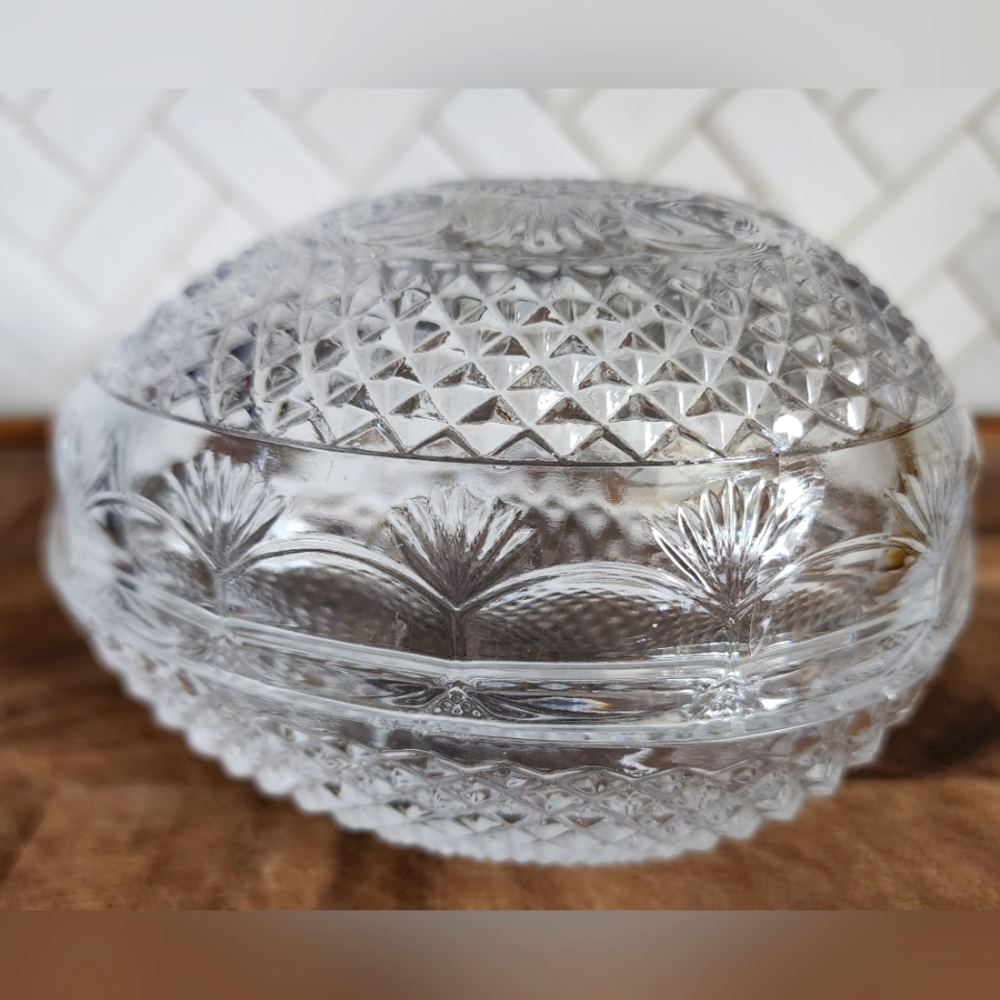 Vintage Fostoria Crystal Egg for Avon